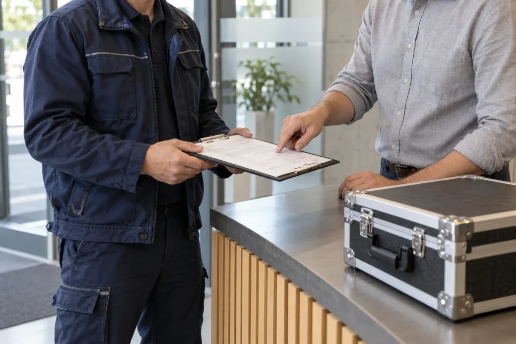Eine direkte Übergabe anhand der Transportunterlagen abstimmen
